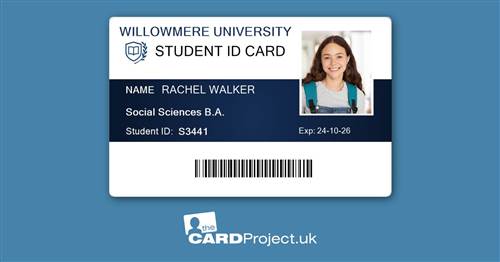 University Student ID Card - Classic Crest Blue